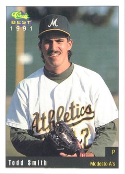 1991 Classic Best Modesto A's #14 Todd Smith Front