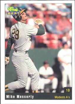 1991 Classic Best Modesto A's #20 Mike Messerly Front