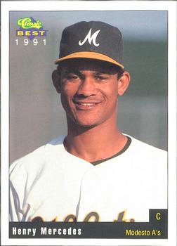 1991 Classic Best Modesto A's #22 Henry Mercedes Front