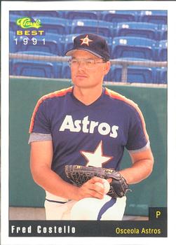 1991 Classic Best Osceola Astros #1 Fred Costello Front