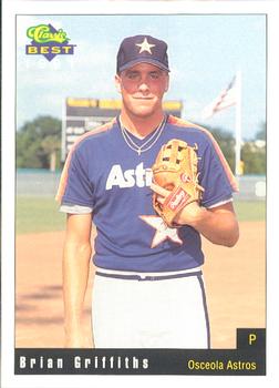 1991 Classic Best Osceola Astros #3 Brian Griffiths Front