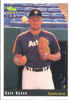 1991 Classic Best Osceola Astros #4 Cole Hyson Front