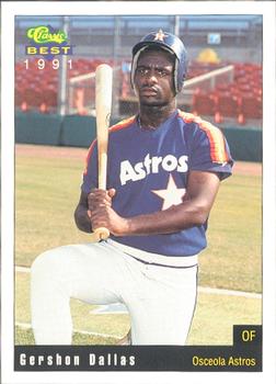 1991 Classic Best Osceola Astros #23 Gershon Dallas Front