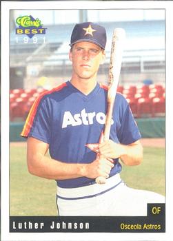 1991 Classic Best Osceola Astros #25 Luther Johnson Front