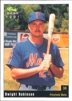 1991 Classic Best Pittsfield Mets #3 Dwight Robinson Front