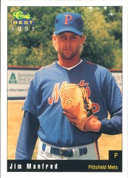1991 Classic Best Pittsfield Mets #18 Jim Manfred Front