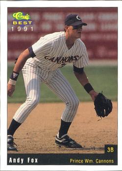 1991 Classic Best Prince William Cannons #17 Andy Fox Front