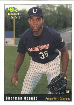 1991 Classic Best Prince William Cannons #28 Sherman Obando Front