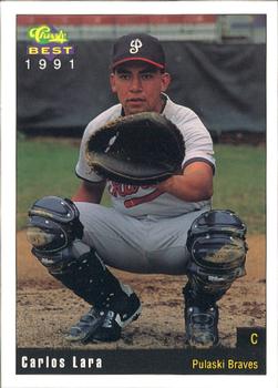 1991 Classic Best Pulaski Braves #3 Carlos Lara Front