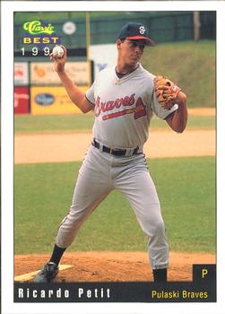 1991 Classic Best Pulaski Braves #25 Ricardo Petit Front