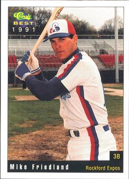 1991 Classic Best Rockford Expos #19 Mike Friedland Front