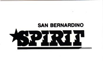 1991 Classic Best San Bernardino Spirit #NNO1 San Bernardino Spirit logo Front