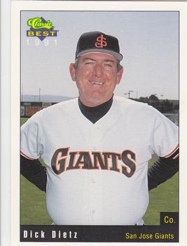 1991 Classic Best San Jose Giants #25 Dick Dietz Front