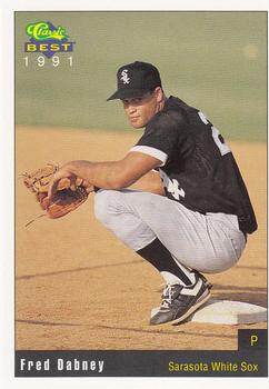 1991 Classic Best Sarasota White Sox #3 Fred Dabney Front