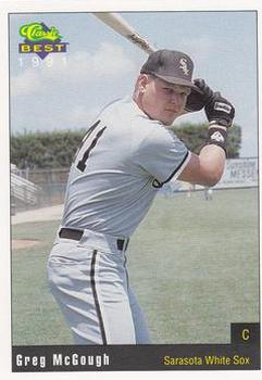 1991 Classic Best Sarasota White Sox #13 Greg McGough Front