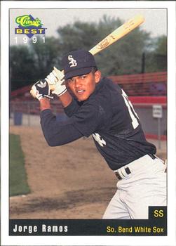 1991 Classic Best South Bend White Sox #4 Jorge Ramos Front