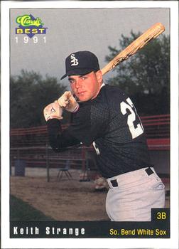 1991 Classic Best South Bend White Sox #5 Keith Strange Front