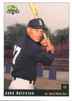 1991 Classic Best South Bend White Sox #8 John Hairston Front