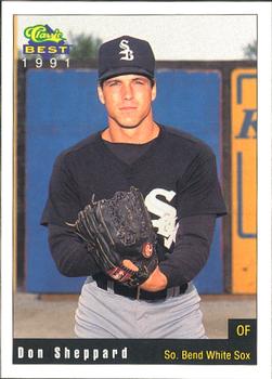 1991 Classic Best South Bend White Sox #11 Don Sheppard Front