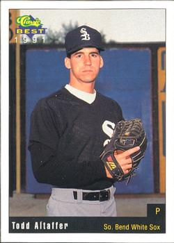 1991 Classic Best South Bend White Sox #12 Todd Altaffer Front