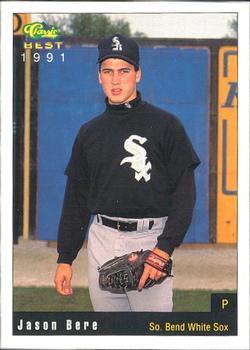 1991 Classic Best South Bend White Sox #13 Jason Bere Front