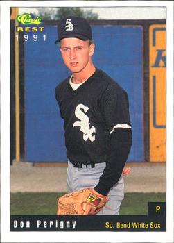 1991 Classic Best South Bend White Sox #19 Don Perigny Front