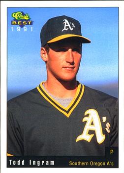 1991 Classic Best Southern Oregon A's #9 Todd Ingram Front