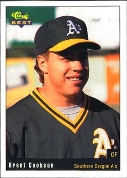 1991 Classic Best Southern Oregon A's #11 Brent Cookson Front