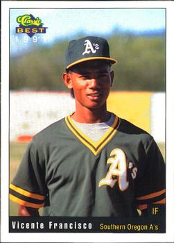 1991 Classic Best Southern Oregon A's #22 Vicente Francisco Front