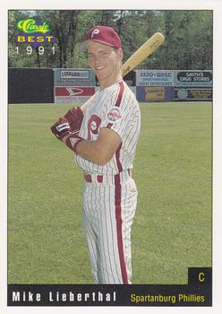 1991 Classic Best Spartanburg Phillies #14 Mike Lieberthal Front