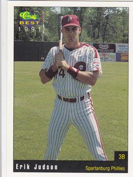 1991 Classic Best Spartanburg Phillies #16 Erik Judson Front