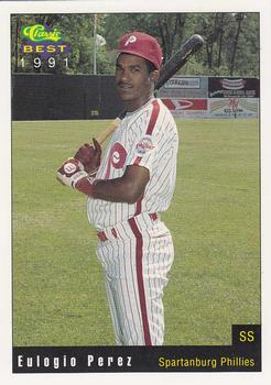 1991 Classic Best Spartanburg Phillies #17 Eulogio Perez Front