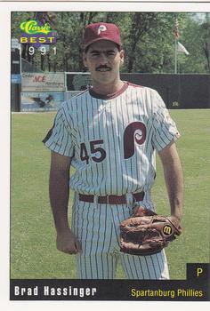 1991 Classic Best Spartanburg Phillies #5 Brad Hassinger Front
