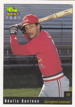 1991 Classic Best Springfield Cardinals #24 Odalis Savinon Front