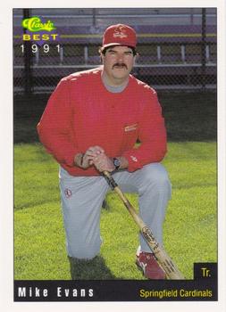 1991 Classic Best Springfield Cardinals #30 Mike Evans Front