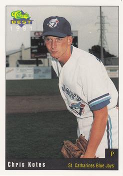 1991 Classic Best St. Catharines Blue Jays #17 Chris Kotes Front