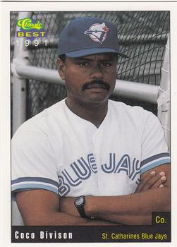 1991 Classic Best St. Catharines Blue Jays #25 Coco Divison Front