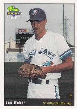1991 Classic Best St. Catharines Blue Jays #19 Ben Weber Front