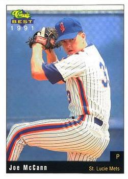 1991 Classic Best St. Lucie Mets #19 Joe McCann Front