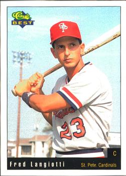1991 Classic Best St. Petersburg Cardinals #16 Fred Langiotti Front