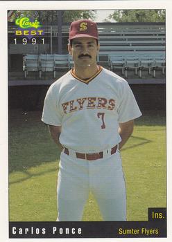 1991 Classic Best Sumter Flyers #28 Carlos Ponce Front
