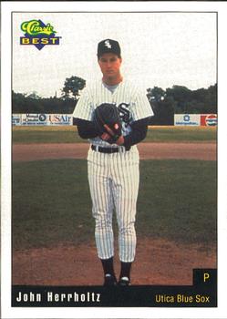1991 Classic Best Utica Blue Sox #3 John Herrholtz Front