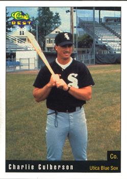 1991 Classic Best Utica Blue Sox #24 Charlie Culberson Front