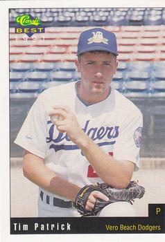 1991 Classic Best Vero Beach Dodgers #10 Tim Patrick Front