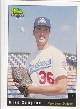 1991 Classic Best Vero Beach Dodgers #11 Mike Sampson Front