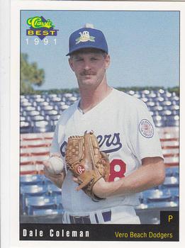 1991 Classic Best Vero Beach Dodgers #6 Dale Coleman Front