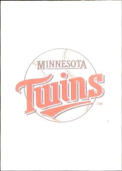1991 Classic Best Visalia Oaks #NNO Minnesota Twins logo Back