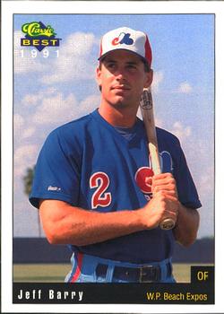1991 Classic Best West Palm Beach Expos #24 Jeff Barry Front