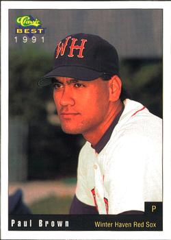 1991 Classic Best Winter Haven Red Sox #2 Paul Brown Front