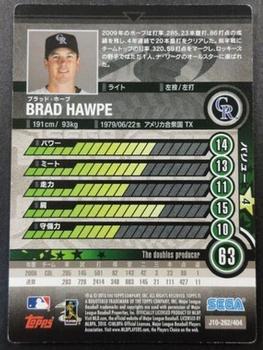 2010 Sega Card-Gen #262 Brad Hawpe Back